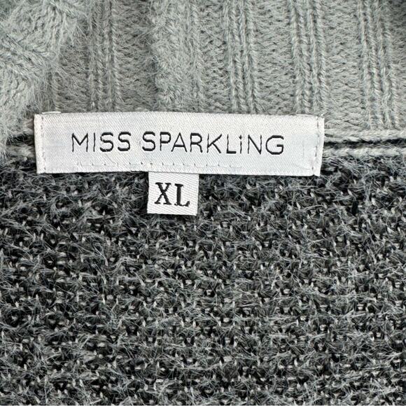 Chic XL Miss Sparkling Gray Leopard Women's Cardigan - Picture 3 of 10